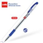 Ручка шариковая Cello Slimo Grip, узел 0.7 мм, резиновый упор, чернила синие, корпус прозрочный - Фото 3