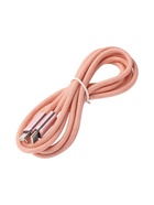 Кабель Type-C-Type-C, 3 А, 1.8 м, TPE, розовый 11030295