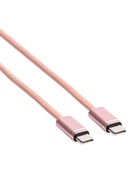Кабель Type-C-Type-C, 3 А, 1.8 м, TPE, розовый 11030295