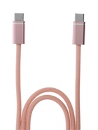 Кабель Type-C-Type-C, 3 А, 1.8 м, TPE, розовый 11030295