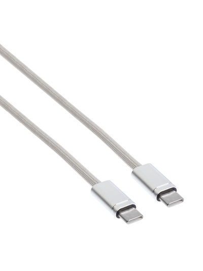Кабель Type-C-Type-C, 3 А, 1.8 м, TPE, серый