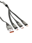 Кабель Type-C-Type-C, 2 А, Type-C-microUSB, lighting, с подставкой, 3 А, 1 м, чёрный - Фото 2