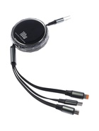 Кабель Type-C-Type-C, 2 А, Type-C-microUSB, lighting, с подставкой, 3 А, 1 м, чёрный - Фото 1