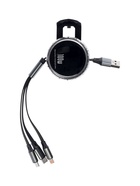 Кабель Type-C-Type-C, 2 А, Type-C-microUSB, lighting, с подставкой, 3 А, 1 м, чёрный - Фото 5