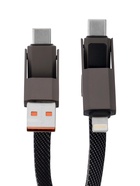 Кабель Type-C - USB, Type-C, 3 А, 10 см, чёрный - Фото 1
