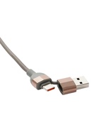 Кабель 2 Type-C - USB, Lighting, 3 А, 1 м, серый - Фото 4