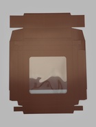 Коробка складная, крышка-дно, кофейная, с окном, 30×30×8 см - Фото 4