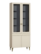 Шкаф - витрина «Марион», 801×369×2000 мм, бежевый - Фото 1