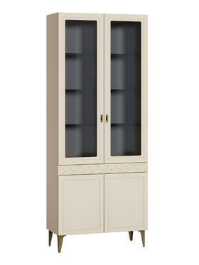 Шкаф - витрина «Марион», 801×369×2000 мм, бежевый
