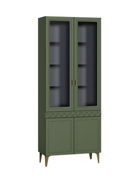 Шкаф - витрина «Марион», 801×369×2000 мм, зелёный