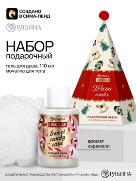 Подарочный набор «Тёплая зима», гель для душа 110 мл, мочалка для тела, URAL LAB