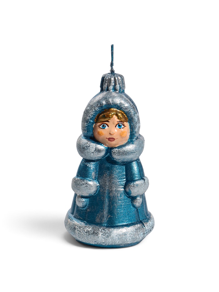 Свеча новогодняя «Снегурочка», 5.5×5.5×11 см