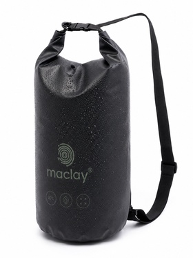 Гермомешок туристический maclay, 20 л, с лямкой, чёрный