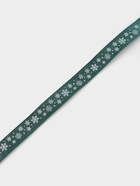 Лента атласная «Снежинки», 1.5 см × 5 м, зелёная - Фото 5