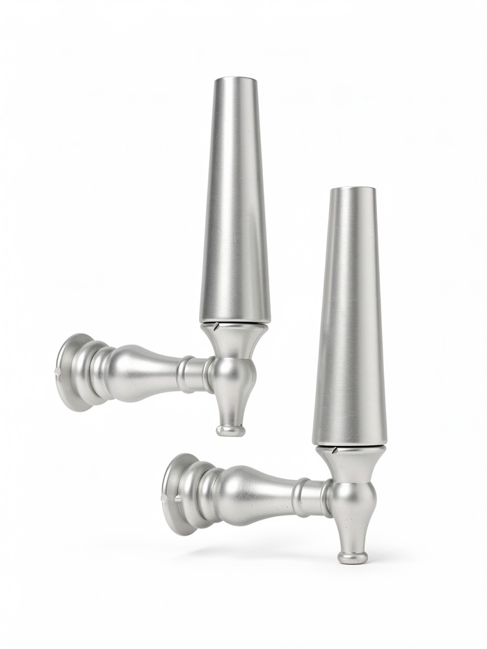 Крючок - держатель для штор CAPPIO KS053, алюминий, цвет хром, 2 шт.
