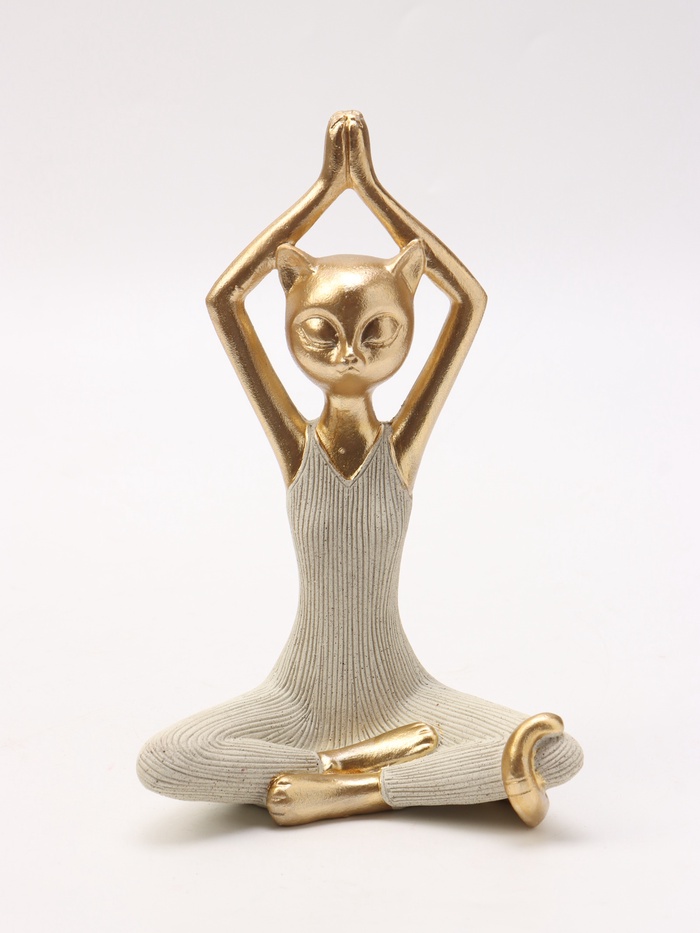 Фигура интрьерная «Кошка - йогиня», 13×9.5×20.3 см