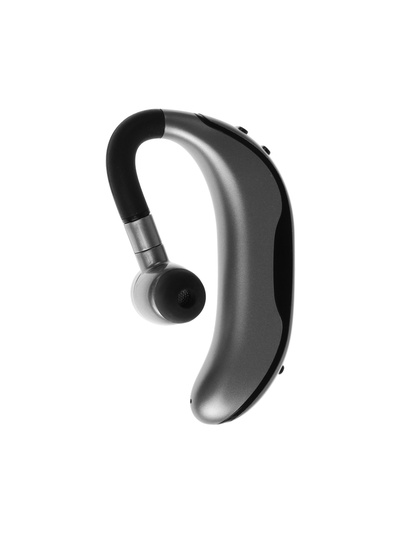 УЦЕНКА Bluetooth-Гарнитура для телефона BYZ B652, микрофон, ВТ 5.0, 170 мАч, серебристая