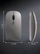 УЦЕНКА Мышь MB-2.4 беспроводная, оптическая, подсветка, 800-1600 dpi, USB, Bluetooth, серая - Фото 3