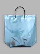 Пакет подарочный ПВХ, голография, голубой, пластиковая ручка, 32×28×11 см - Фото 3