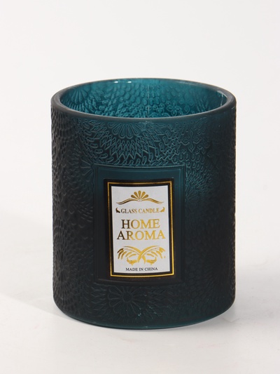 Свеча ароматическая в стекле HOME AROMA 200 г, 8.5×8.5×10 см, цветочная пыльца и воск