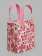 Коробка - пакет с ручками, подарочная, «цветы» ,10×8.5×5 см - Фото 3