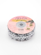 Лента новогодняя «Снежинки», фигурная, 25 мм, 9.1±0.5 м, серебряная - Фото 2