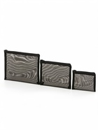 Набор косметичек, 3 шт., в сетку, 23×1×18 см, чёрный - Фото 1
