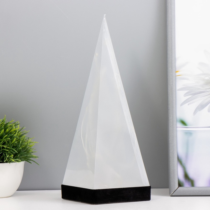УЦЕНКА Фигурка световая RISALUX «Звездная пирамида», LED-ночник, RGB, от батареек 3ААА, USB, 9×9×26.5 см - Фото 1