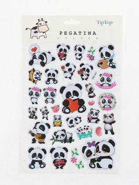 Наклейка пластик «Панды» 19×30 см