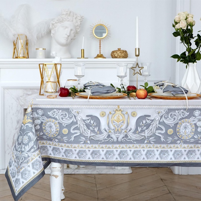 УЦЕНКА Скатерть на стол с салфетками «Этель» Classic style: скатерть 110×145 см ±3 см, салфетки - набор 4 шт. - Фото 1