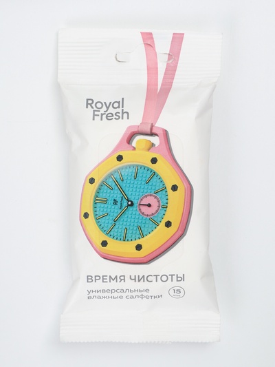 Салфетки влажные универсальные Fresh Royal, 15 шт.