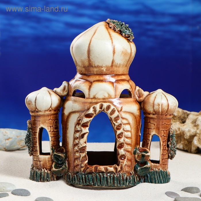 Декорация для аквариума "Восточный замок'', 10 х 21 х 21 см, микс - Фото 1