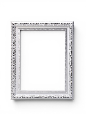 Рама для картин и зеркал Elegance de Lumi, 30×40 см, пластик, белая с серебром