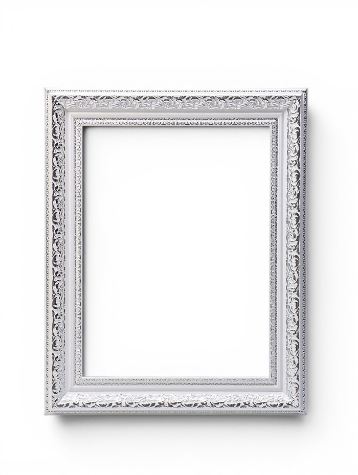 Рама для картин и зеркал Elegance de Lumi, 30×40 см, пластик, белая с серебром