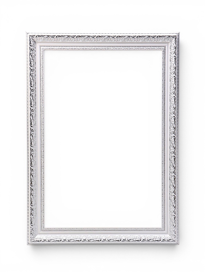 Рама для картин и зеркал Elegance de Lumi, 40×60 см, пластик, белая с серебром