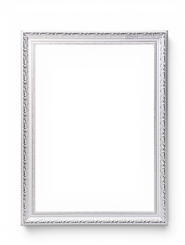 Рама для картин и зеркал Elegance de Lumi, 50×70 см, пластик, белая с серебром