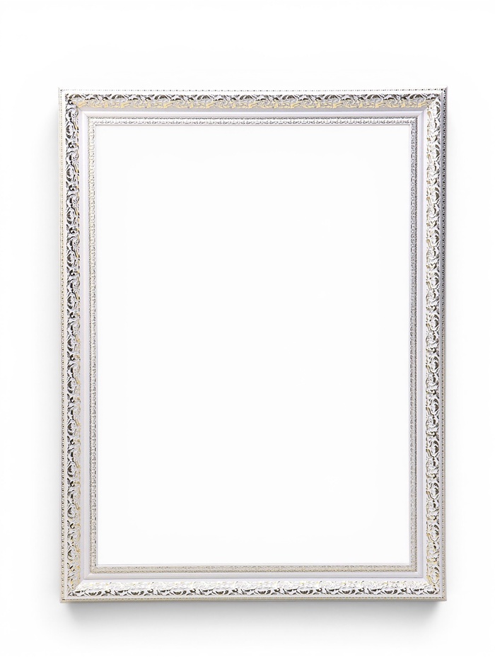 Рама для картин и зеркал Elegance de Lumi, 50×70 см, пластик, белая с золотом