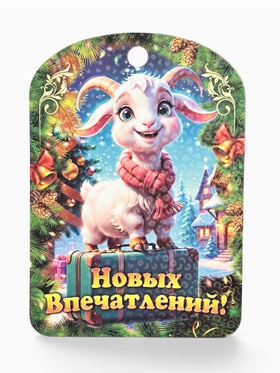 Доска разделочная сувенирная «Символ года. Новых Впечатлений!», 27.5×19.5×0.6 см, дерево, разноцветная