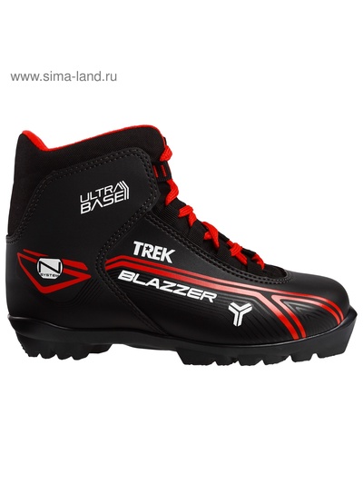 УЦЕНКА Ботинки лыжные TREK Blazzer 2, NNN, чёрные, лого красный, размер 35