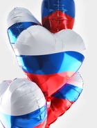 Воздушные шары фольгированные 18" «Сердце Триколор», набор 5 штук - Фото 5