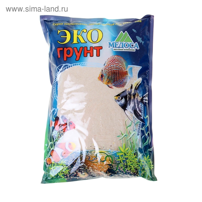 Грунт для аквариума "Песок кварцевый, белый", 3,5 кг, 0,3-0,9 мм г-0137 - Фото 1