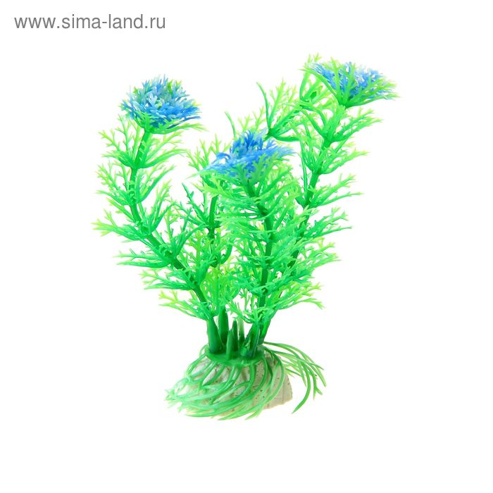 Растение пластиковое "Амбулия" оранжево/сиренево-зеленая 10 см AP082D/4 - Фото 1