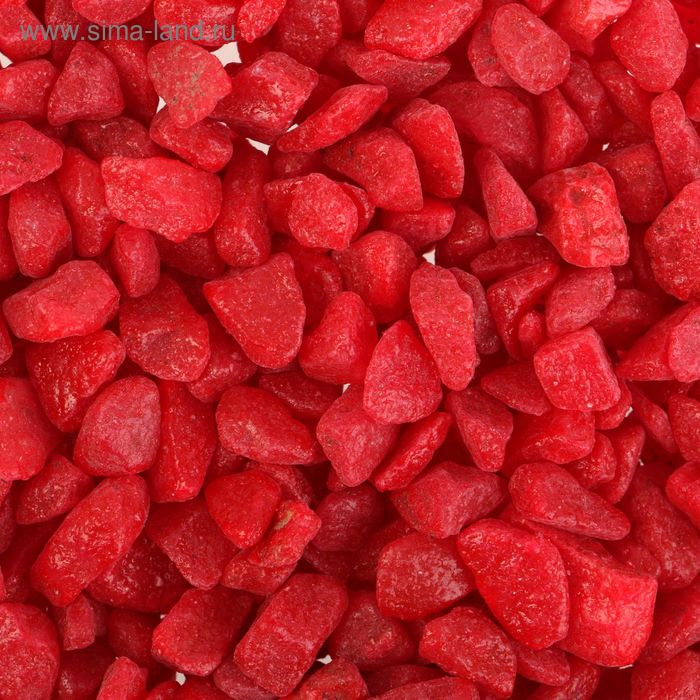 Грунт для аквариума "Мраморная крошка красная блестящая" 5-10 мм , 1кг 270014 - Фото 1