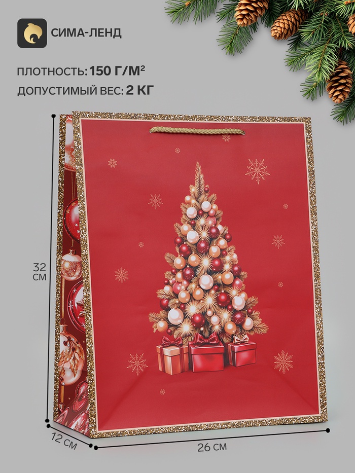 Пакет подарочный «Главная красавица», 26×12×32 см