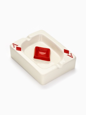Пепельница для сигарет «Игральная карта буби», керамика, 14×11×3.5 см