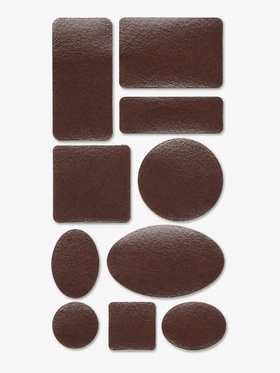 Заплатки клеевые, искуственная кожа, лист 9.6×19 см, коричневые