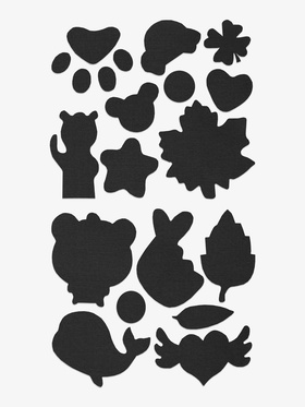 Заплатки для одежды, фигурные, клеевые, лист 25×15 см, чёрные