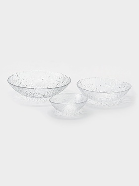 Салатники Magistro Rain, набор 3 шт., 285/820/1410 мл, d=13.5/19.5/24 см, стекло, прозрачные