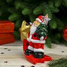 Сувенир "Дед Мороз с ёлочкой и звездой" световой  12,5×6×13 см - Фото 3