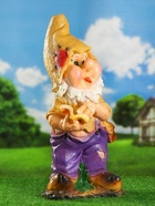 Садовая фигура из гипса «Гном с книгой», 30×28×70 см - Фото 9